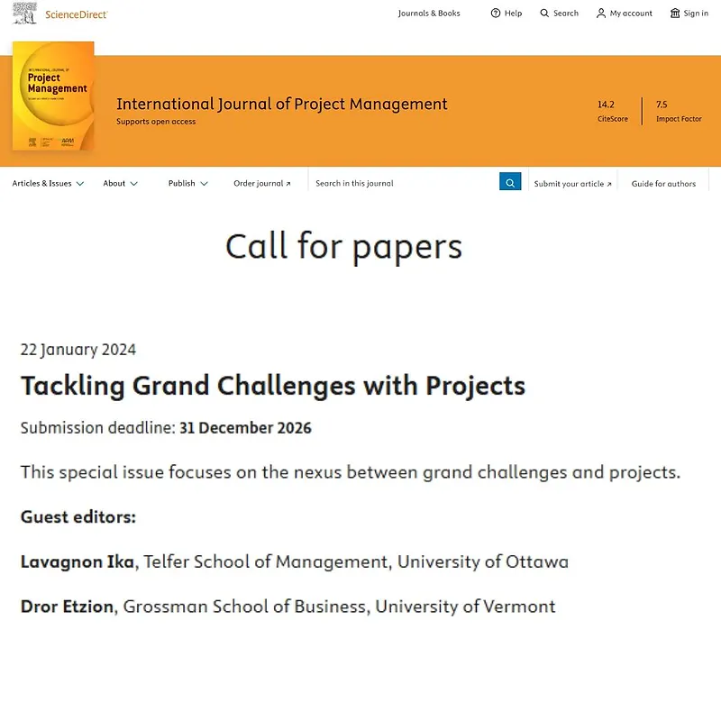 Tackling Grand Challenges with Projects
