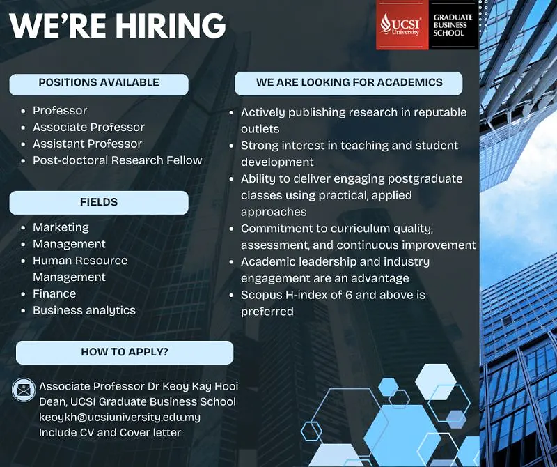 Faculty Recruitment – Professor  |  Associate Professor | Assistant Professor
