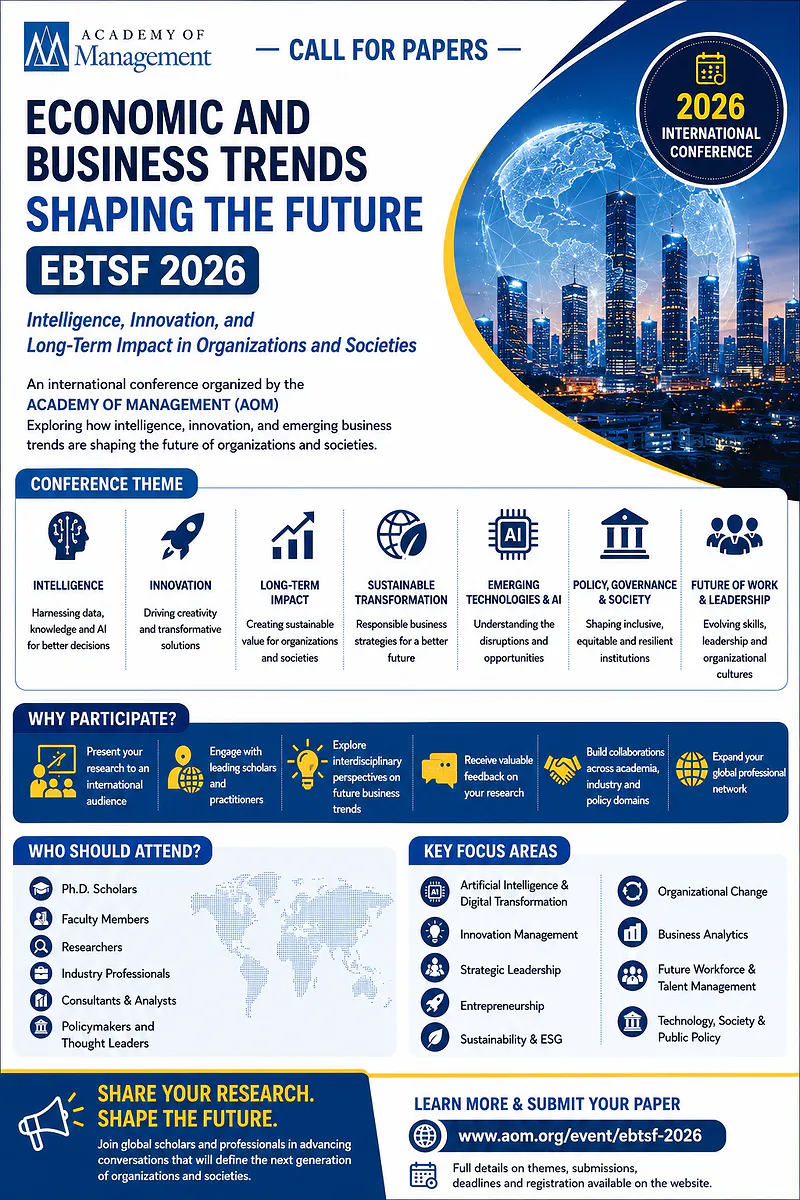 Call for Papers: Economic and Business Trends Shaping the Future (EBTSF) 2026