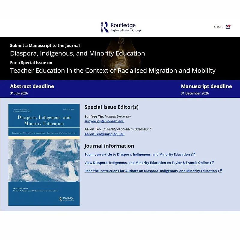 Teacher Education in the Context of Racialised Migration and Mobility