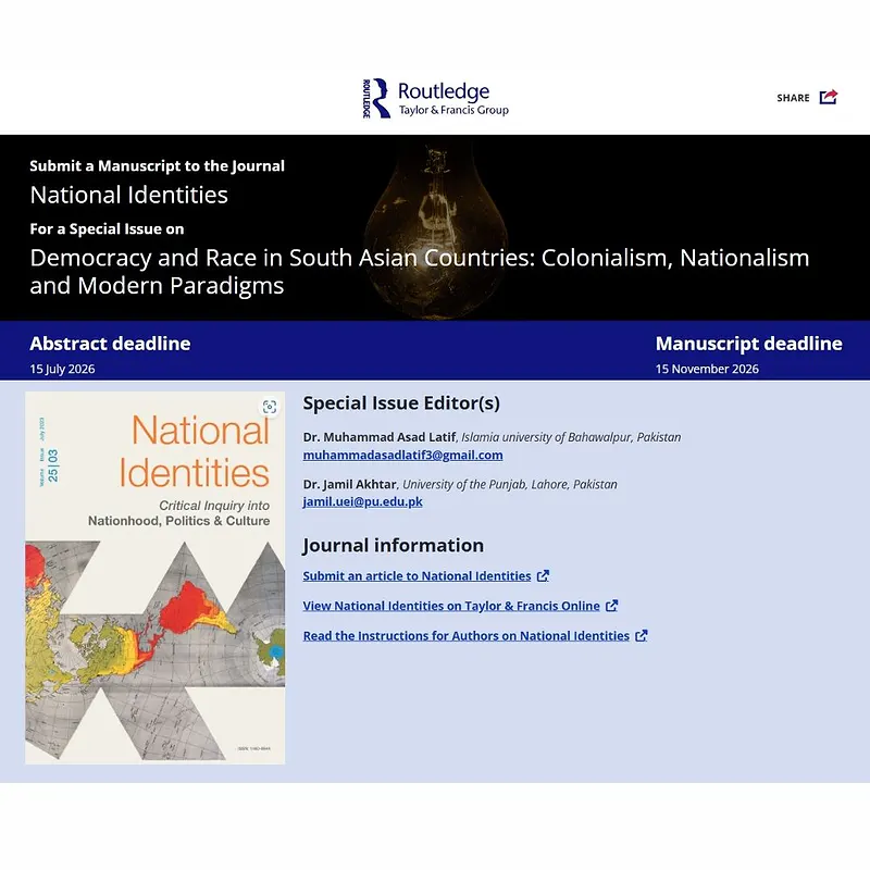 Democracy and Race in South Asian Countries: Colonialism, Nationalism and Modern Paradigms