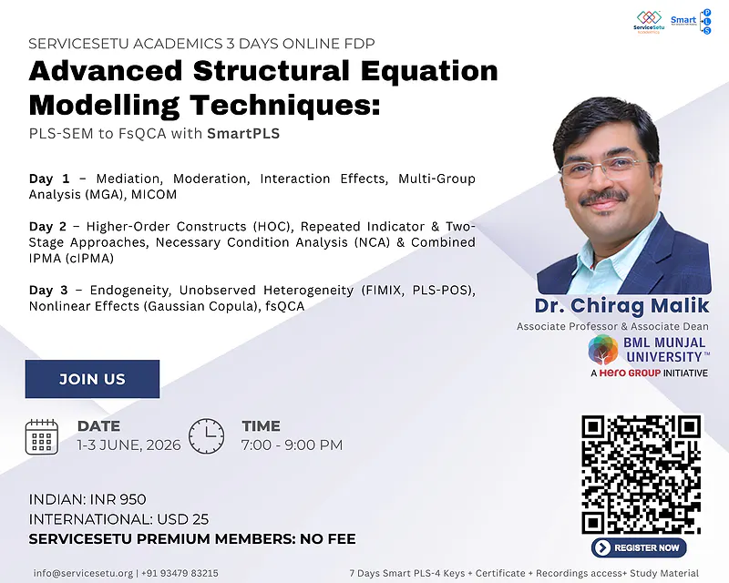 Advanced Structural Equation Modelling Techniques:  PLS-SEM to FsQCA with SmartPLS
