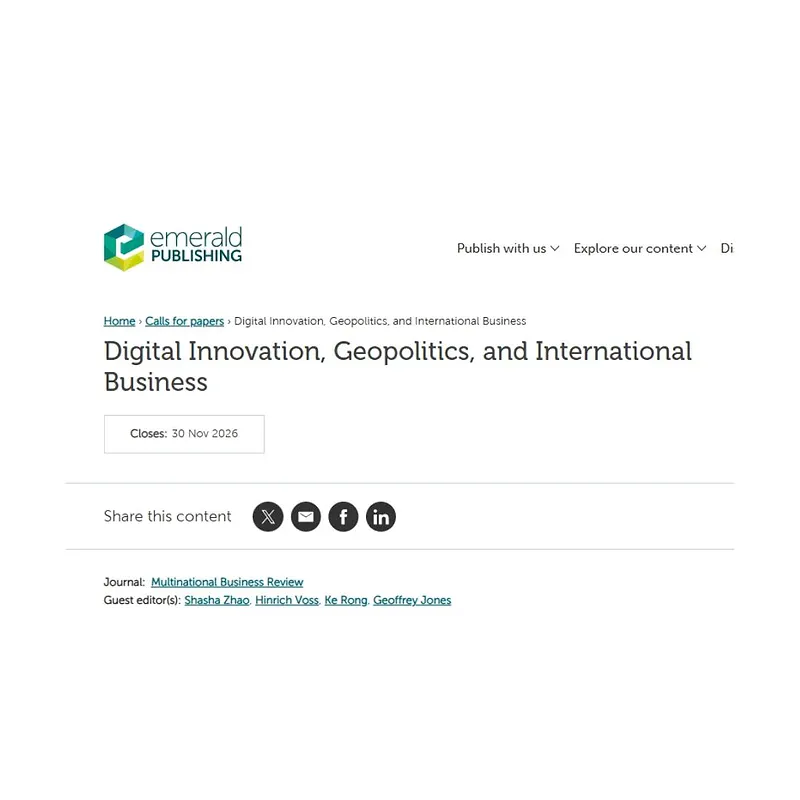 Digital Innovation, Geopolitics, and International Business