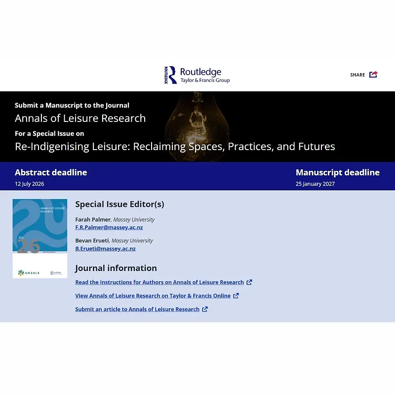 Re-Indigenising Leisure: Reclaiming Spaces, Practices, and Futures