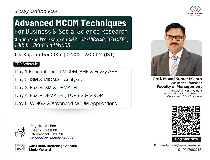 Advanced MCDM Techniques for Business & Social Science Research