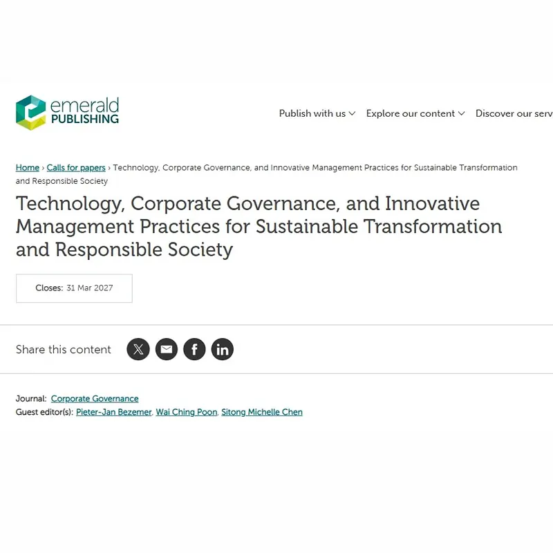 Technology, Corporate Governance, and Innovative Management Practices for Sustainable Transformation and Responsible Society