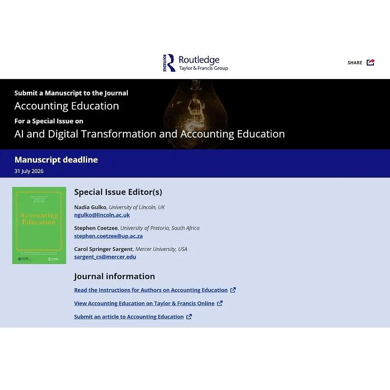AI and Digital Transformation and Accounting Education