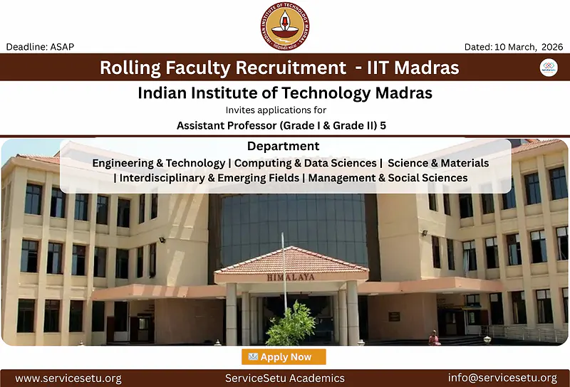 Assistant Professor Positions at - IIT Madras