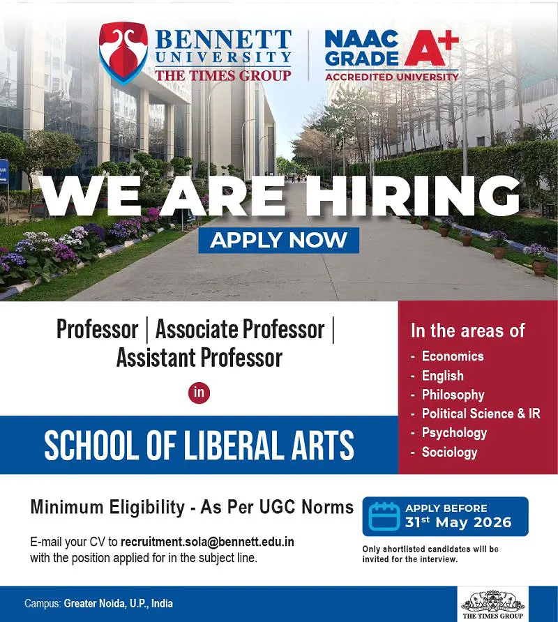 Bennett University Faculty Recruitment 2026