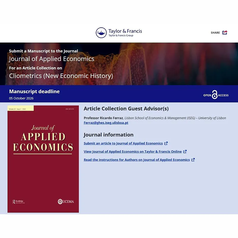 Article Collection: Cliometrics (New Economic History)
