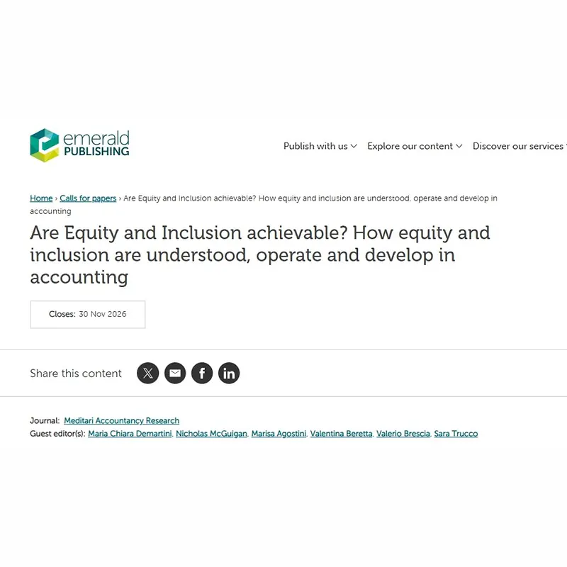 Are Equity and Inclusion Achievable? How Equity and Inclusion are Understood, Operate and Develop in Accounting