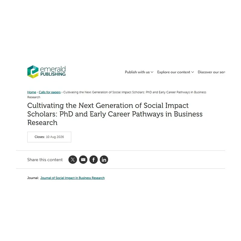Cultivating the Next Generation of Social Impact Scholars: PhD and Early Career Pathways in Business Research