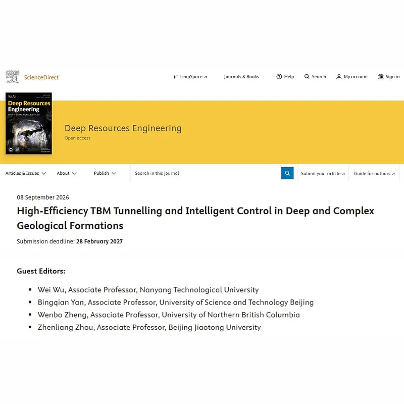 High-Efficiency TBM Tunnelling and Intelligent Control in Deep and Complex Geological Formations