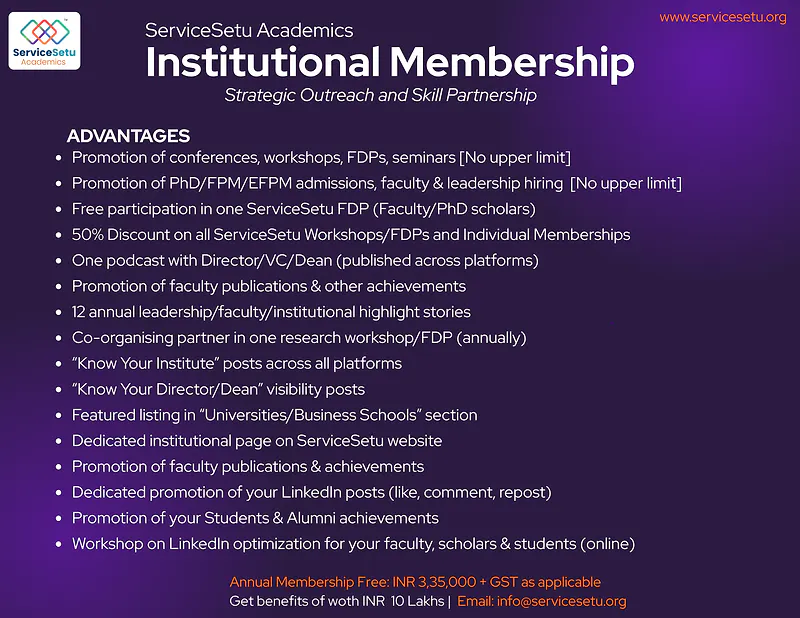 ServiceSetu Academics Institutional Membership