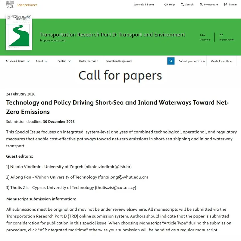 Technology and Policy Driving Short-Sea and Inland Waterways Toward Net-Zero Emissions