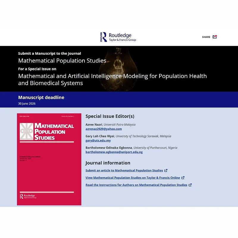 Mathematical and Artificial Intelligence Modeling for Population Health and Biomedical Systems
