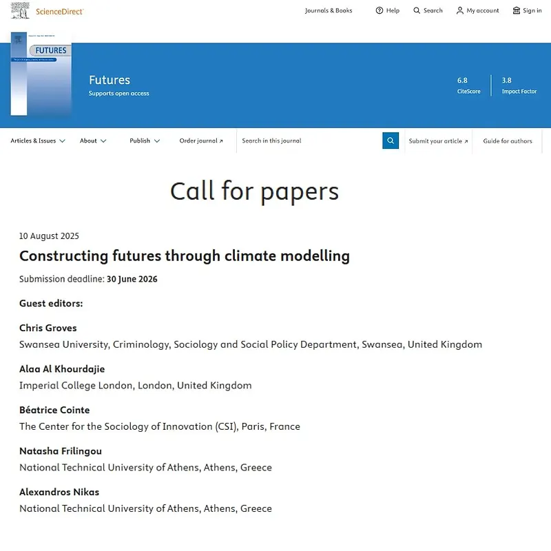 “Constructing futures through climate modelling”