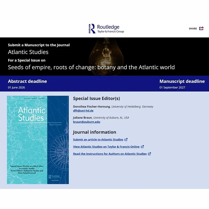 Seeds of Empire, Roots of Change: Botany and the Atlantic World