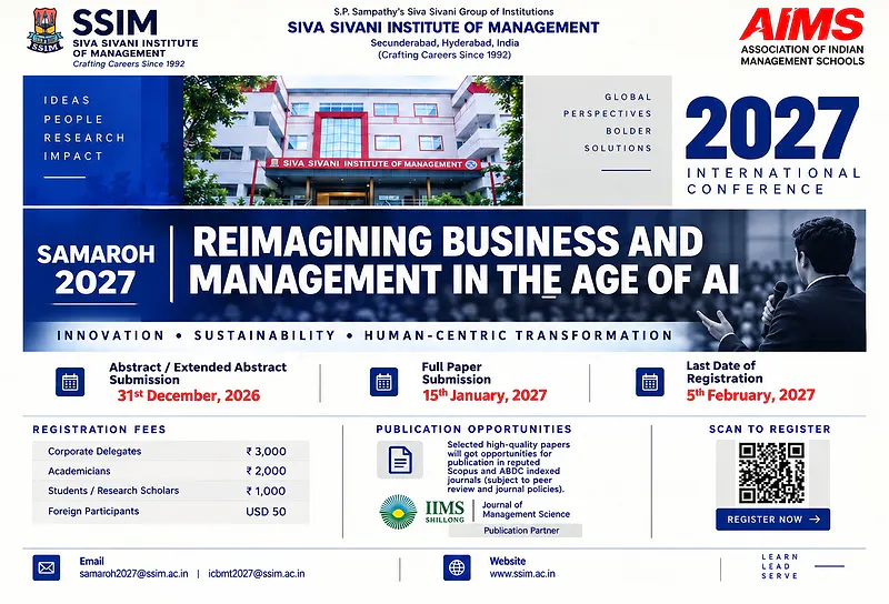 SAMAROH 2027 | International Conference on AI & Management at SSIM Hyderabad