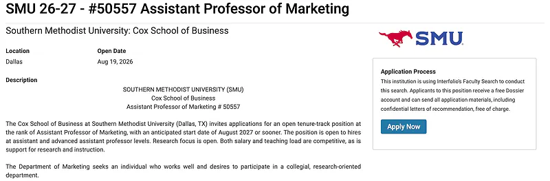 Assistant Professor of Marketing
