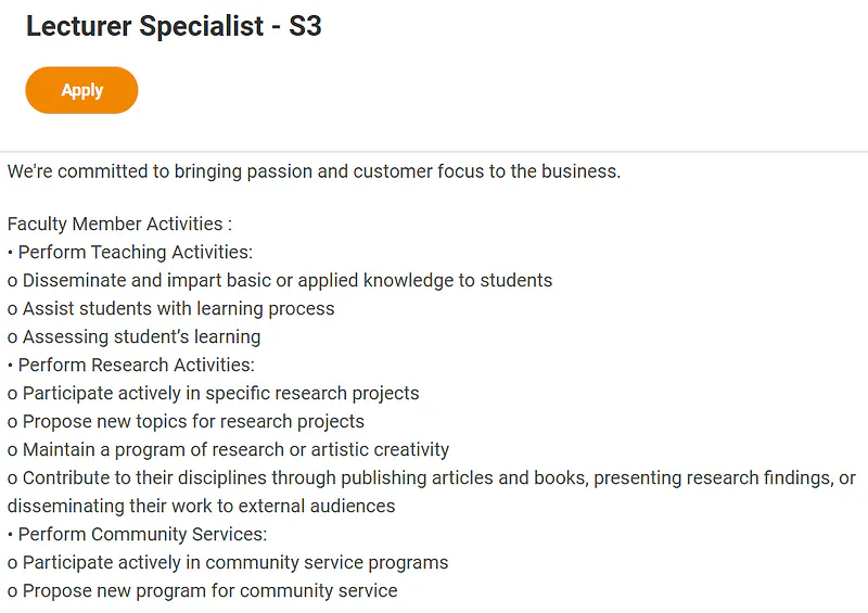 BINUS University Recruitment 2026: Lecturer Specialist – S3