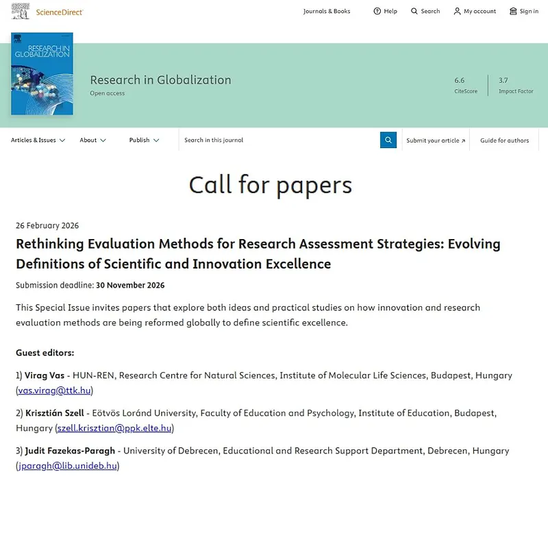 "Rethinking Evaluation Methods for Research Assessment Strategies: Evolving Definitions of Scientific and Innovation Excellence"