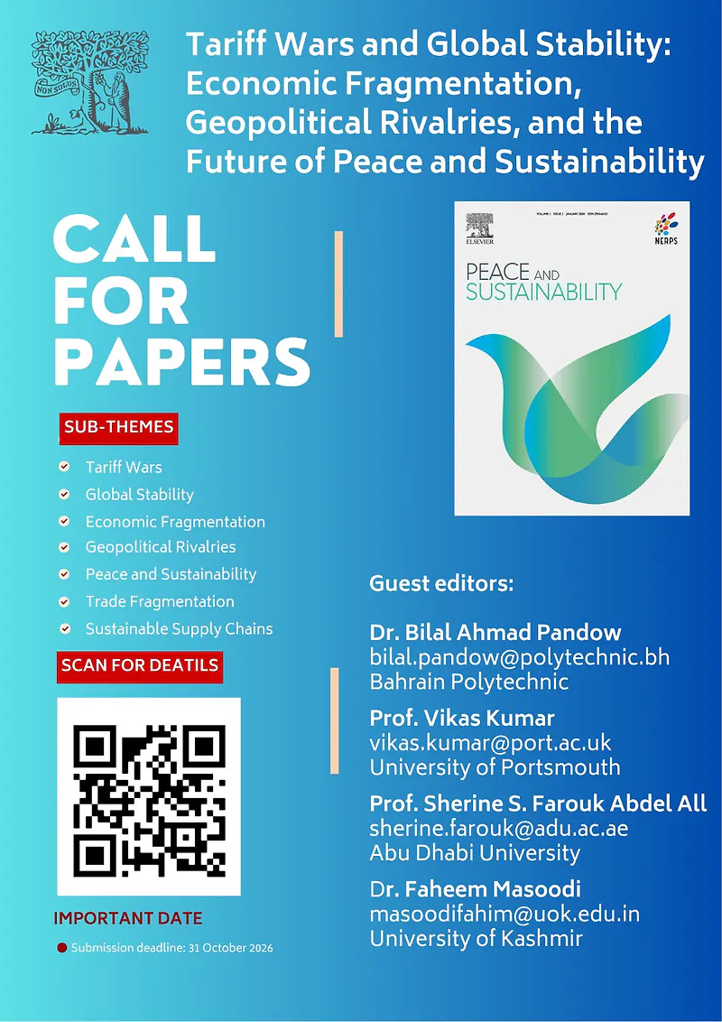 Call for Papers: Special Issue on Tariff Wars, Global Stability, and Sustainability