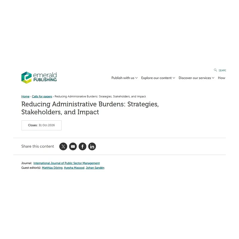 Reducing Administrative Burdens: Strategies, Stakeholders, and Impact