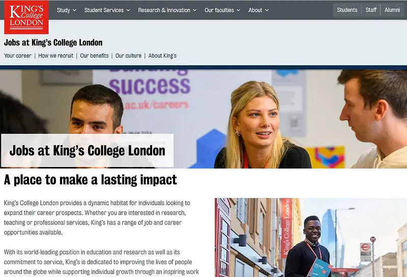 Lecturer Positions at King's College London