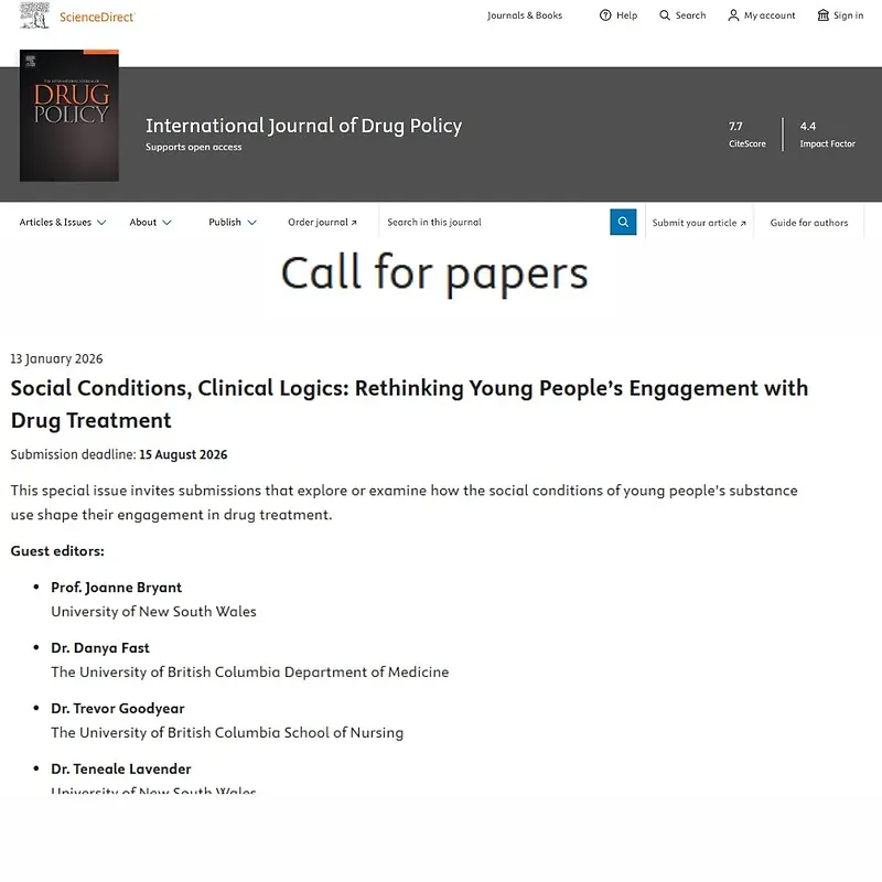 Social Conditions, Clinical Logics: Rethinking Young People's Engagement with Drug Treatment