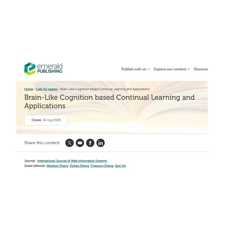 "Brain-Like Cognition based Continual Learning and Applications"