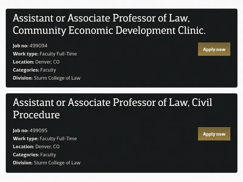 Assistant / Associate Professor of Law – University of Denver