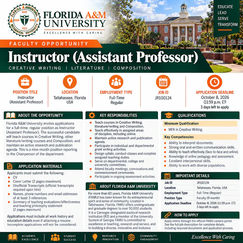 Instructor (Assistant Professor) – Florida A&M University