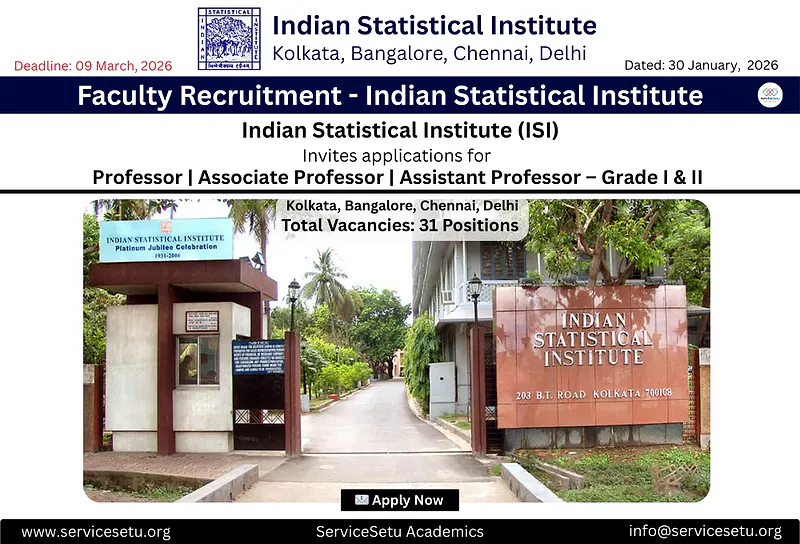 Assistant Professor, Associate Professor & Professor Positions