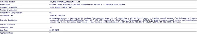 JRF Recruitment 2026 at IIT Kharagpur – Sponsored Research Project