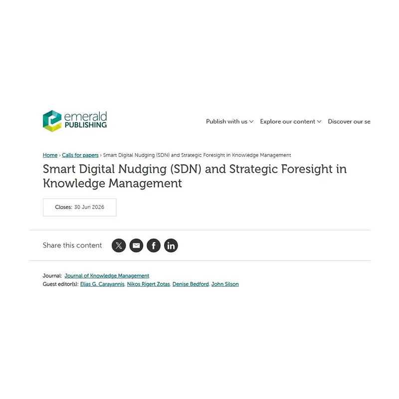 Smart Digital Nudging (SDN) and Strategic Foresight in Knowledge Management