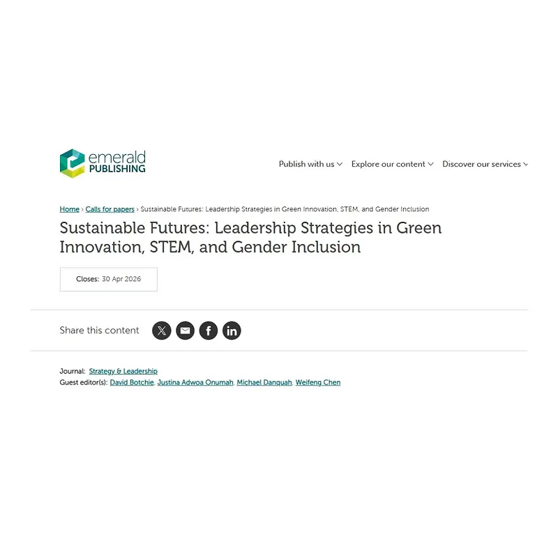 “Sustainable Futures: Leadership Strategies in Green Innovation, STEM, and Gender Inclusion”
