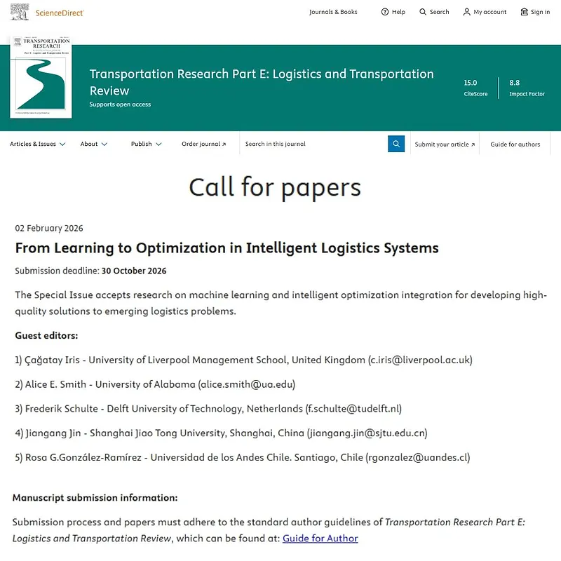 From Learning to Optimization in Intelligent Logistics Systems