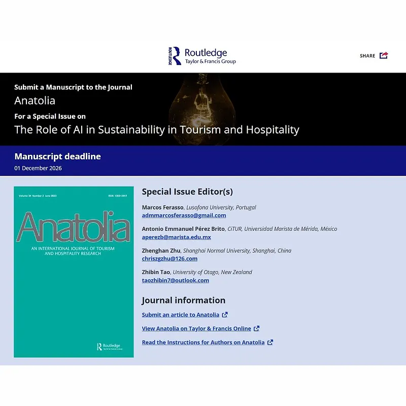  The Role of AI in Sustainability in Tourism and Hospitality | Anatolia 