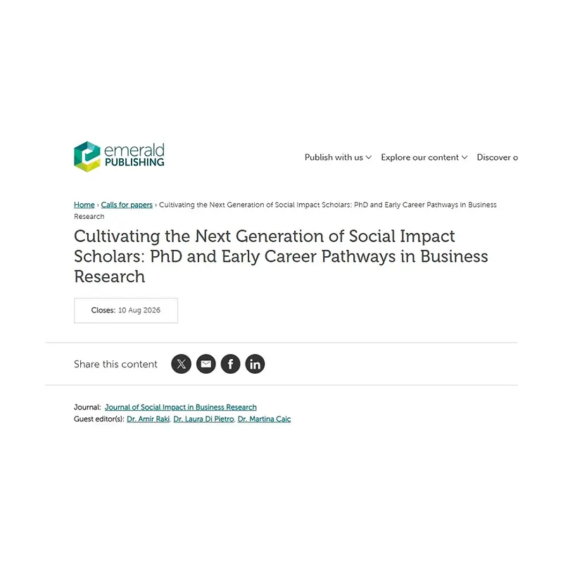 Cultivating the Next Generation of Social Impact Scholars: PhD and Early Career Pathways in Business Research