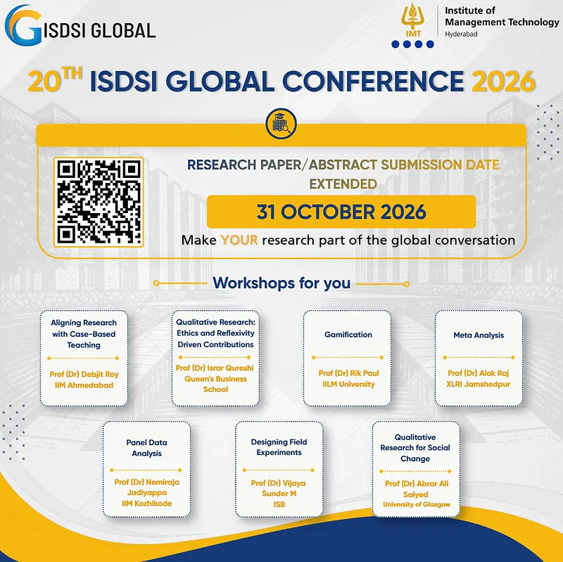 20th ISDSI Global Conference 2026 at IMT Hyderabad