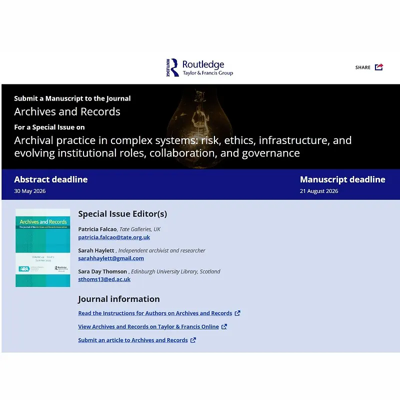 Archival Practice in Complex Systems: Risk, Ethics, Infrastructure, and Evolving Institutional Roles, Collaboration, and Governance