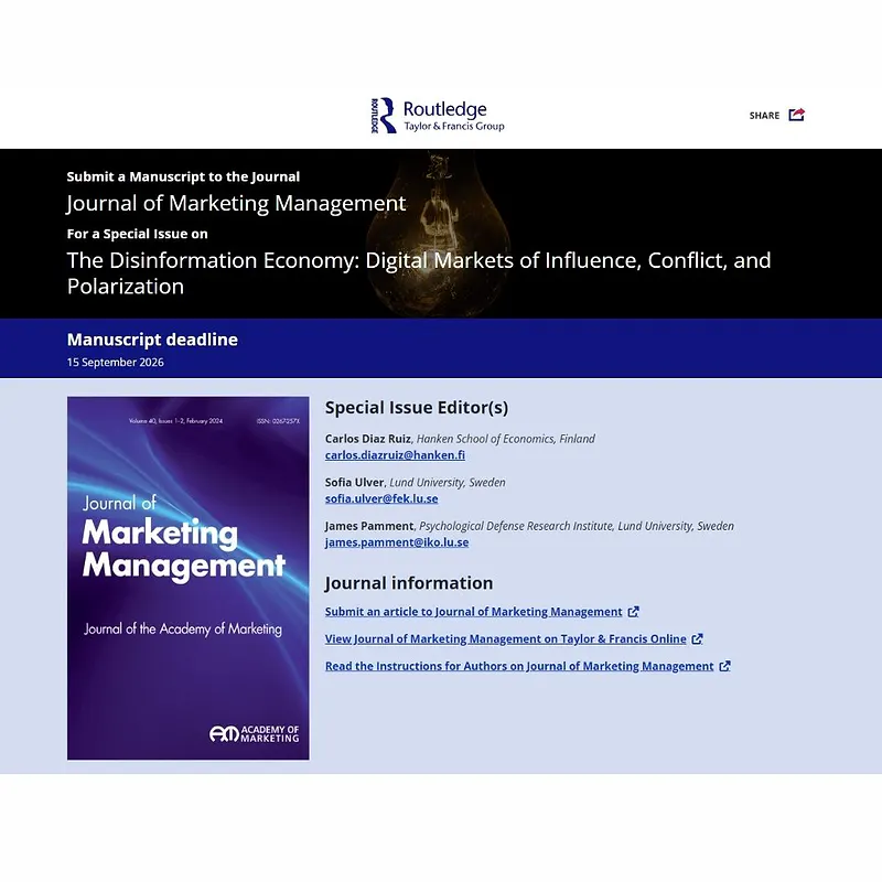 The Disinformation Economy: Digital Markets of Influence, Conflict, and Polarization