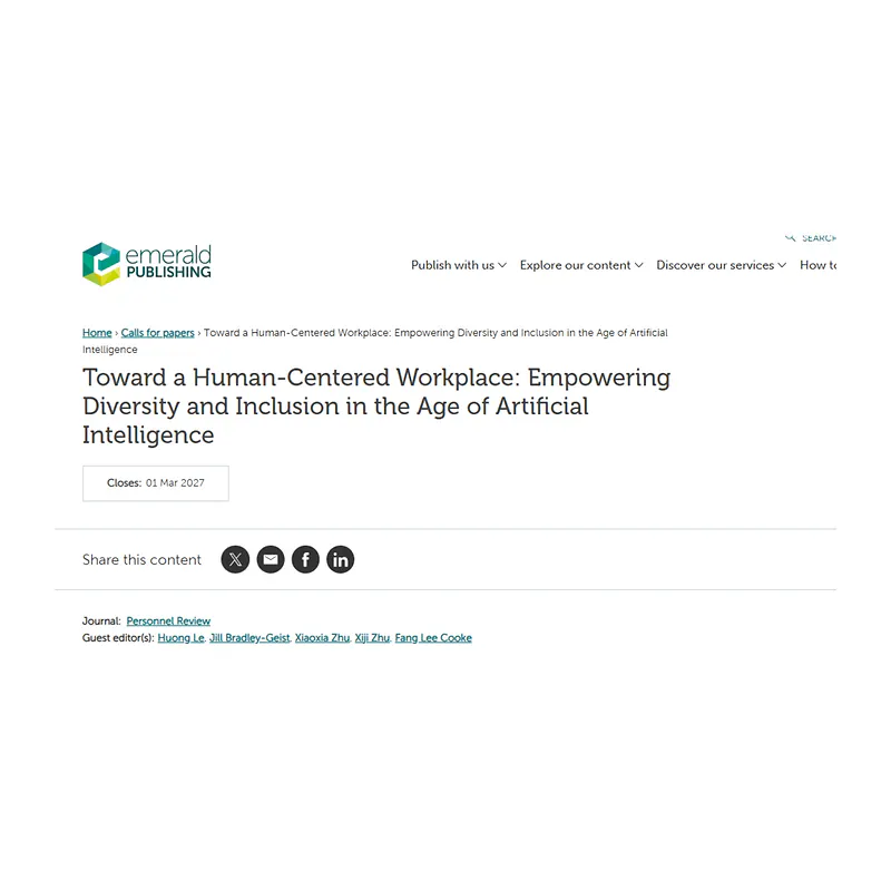 “Toward a Human-Centered Workplace: Empowering Diversity and Inclusion in the Age of Artificial Intelligence”