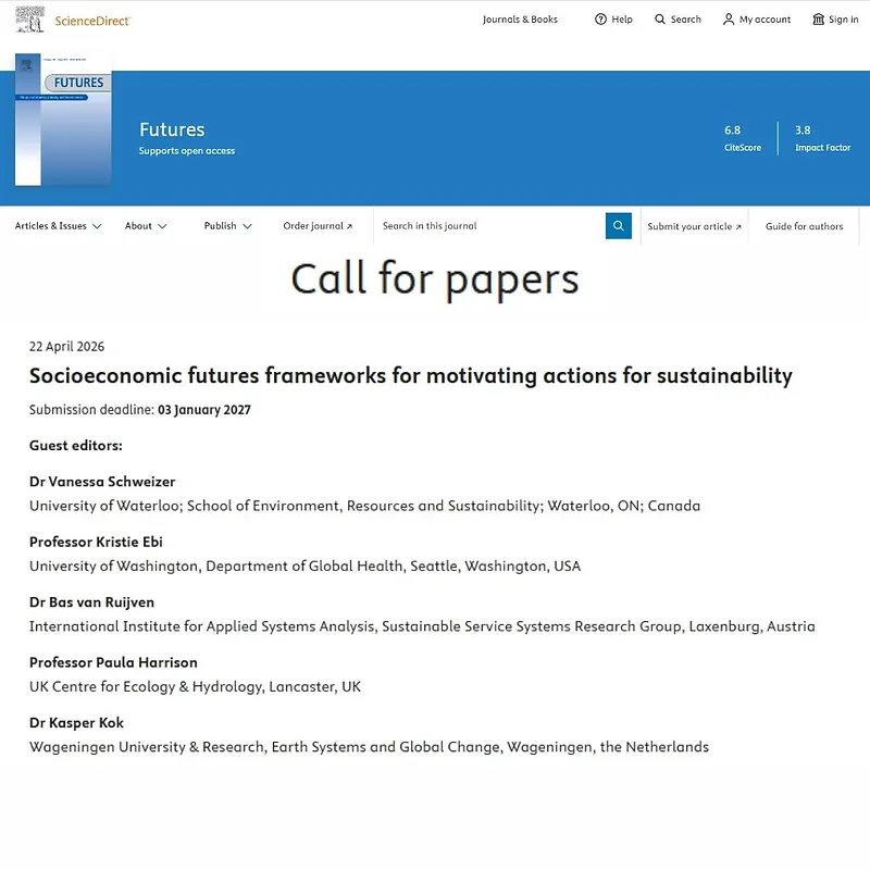 Socioeconomic Futures Frameworks for Motivating Actions for Sustainability
