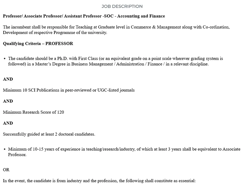 Professor / Associate Professor / Assistant Professor Recruitment 2026 at NMIMS Chandigarh – Accounting & Finance