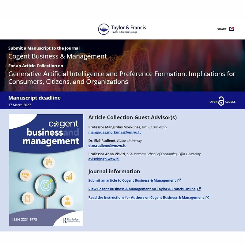 𝗚𝗲𝗻𝗲𝗿𝗮𝘁𝗶𝘃𝗲 𝗔𝗿𝘁𝗶𝗳𝗶𝗰𝗶𝗮𝗹 𝗜𝗻𝘁𝗲𝗹𝗹𝗶𝗴𝗲𝗻𝗰𝗲 𝗮𝗻𝗱 𝗣𝗿𝗲𝗳𝗲𝗿𝗲𝗻𝗰𝗲 𝗙𝗼𝗿𝗺𝗮𝘁𝗶𝗼𝗻: 𝗜𝗺𝗽𝗹𝗶𝗰𝗮𝘁𝗶𝗼𝗻𝘀 𝗳𝗼𝗿 𝗖𝗼𝗻𝘀𝘂𝗺𝗲𝗿𝘀, 𝗖𝗶𝘁𝗶𝘇𝗲𝗻𝘀, 𝗮𝗻𝗱 𝗢𝗿𝗴𝗮𝗻𝗶𝘇𝗮𝘁𝗶𝗼𝗻𝘀