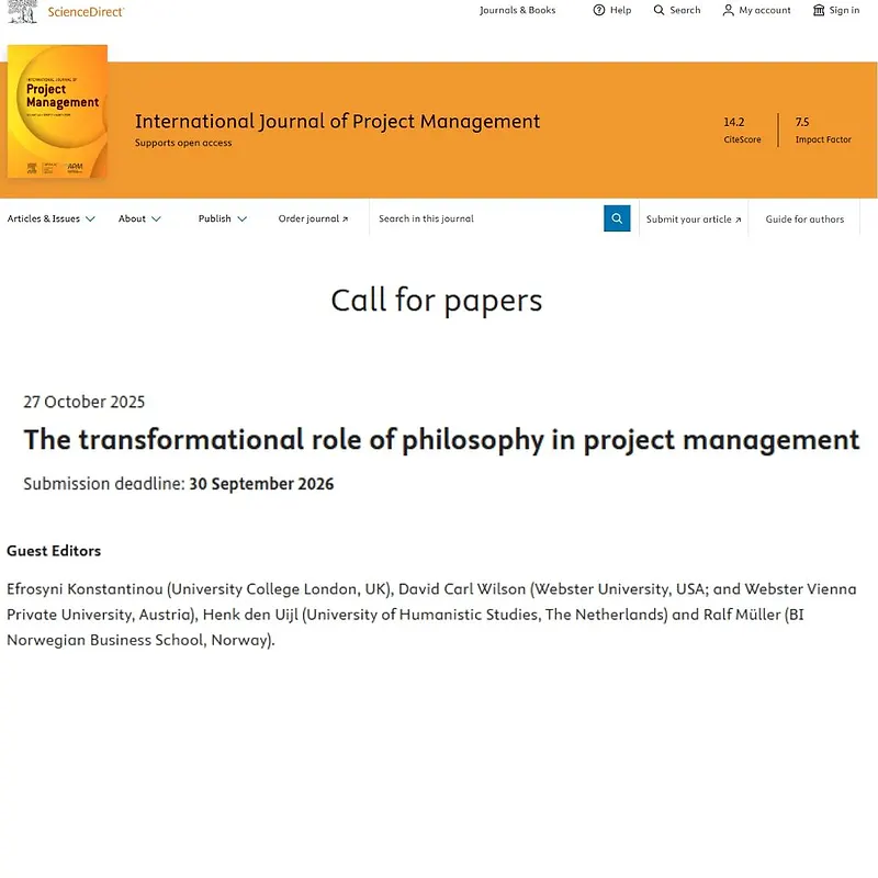 The Transformational Role of Philosophy in Project Management