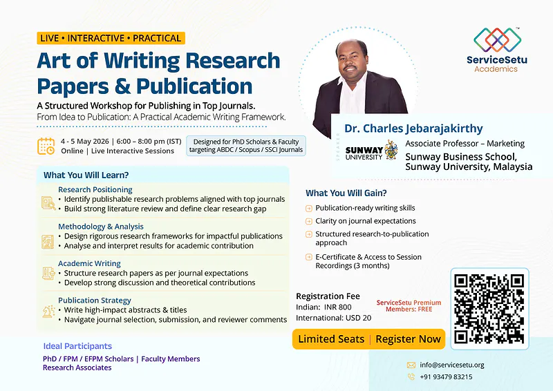 Art of Writing Research Papers & Publication