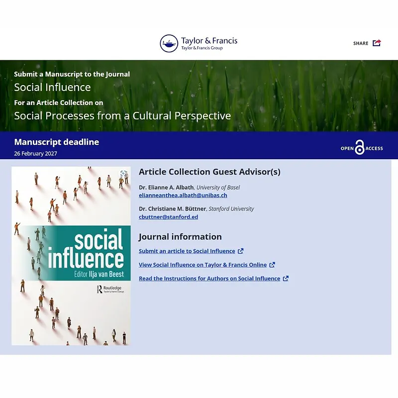 Social Processes from a Cultural Perspective